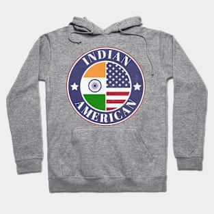 Proud Indian-American Badge - India Flag Hoodie